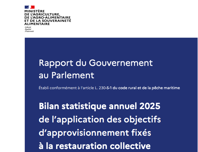 Publication des rapports bilans statistiques EGalim de la restauration collective
